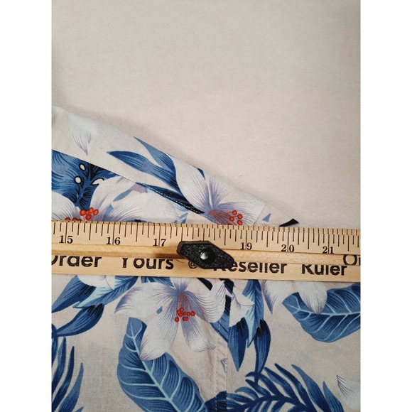 Resort Wear Seaspice Men's 100% Cotton Button-Up Short-Sleeved Floral Shirt XXL - Picture 4 of 7